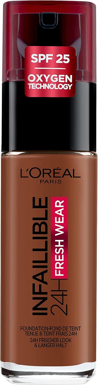 Fond de Teint L'Oréal Paris Infaillible 24H Fresh Wear – Teinte 375 Ambre Profond