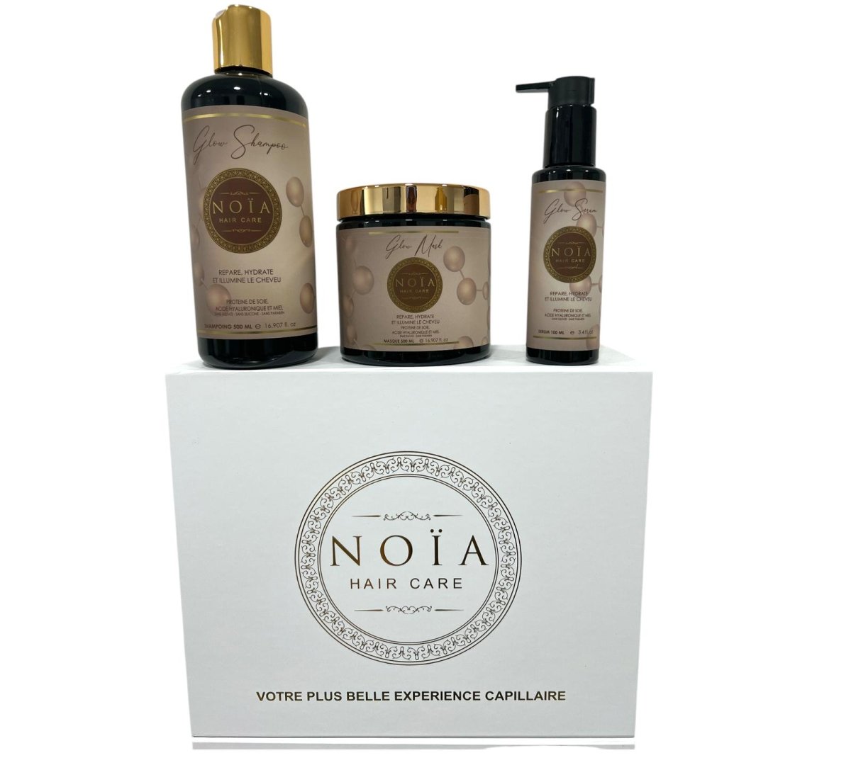 Coffret Cadeau TRIO Glow – Protéine de Soie, AH & Miel – Hydratation & Éclat - BEAUTEPRICE Coffret Cadeau TRIO Glow – Protéine de Soie, AH & Miel – Hydratation & Éclat pack soins cheveux Noiahair FR BEAUTEPRICE
