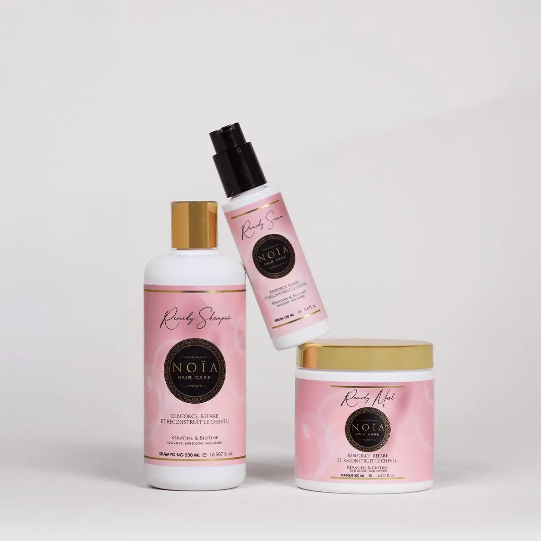 Coffret Cadeau TRIO Remedy – Kératine & Biotine – Anti - Chute & Renforcement - BEAUTEPRICE Coffret Cadeau TRIO Remedy – Kératine & Biotine – Anti - Chute & Renforcement pack soins cheveux Noiahair FR BEAUTEPRICE