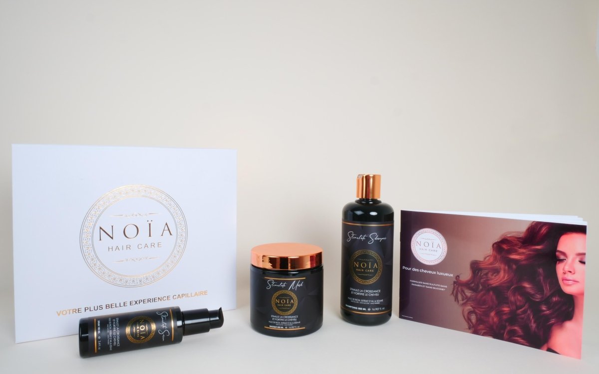 Coffret Cadeau TRIO Stimulate – Ricin, Ail & Sésame – Pousse & Fortification - BEAUTEPRICE Coffret Cadeau TRIO Stimulate – Ricin, Ail & Sésame – Pousse & Fortification pack soins cheveux Noiahair FR BEAUTEPRICE