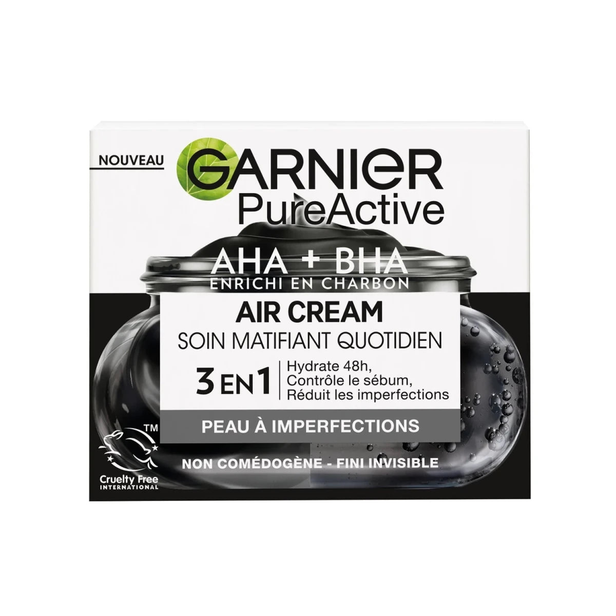 Crème Visage Jour & Nuit Peau à Imperfections – Niacinamide, AHA, BHA & Charbon – Pure Active – Garnier - BEAUTEPRICE Crème Visage Jour & Nuit Peau à Imperfections – Niacinamide, AHA, BHA & Charbon – Pure Active – Garnier Crème visage anti - âge Garnier BEAUTEPRICE