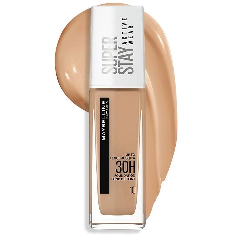 Fond de Teint Liquide SuperStay Active Wear 30H – Teinte 10 Ivoire - BEAUTEPRICE Fond de Teint Liquide SuperStay Active Wear 30H – Teinte 10 Ivoire BEAUTEPRICE BEAUTEPRICE