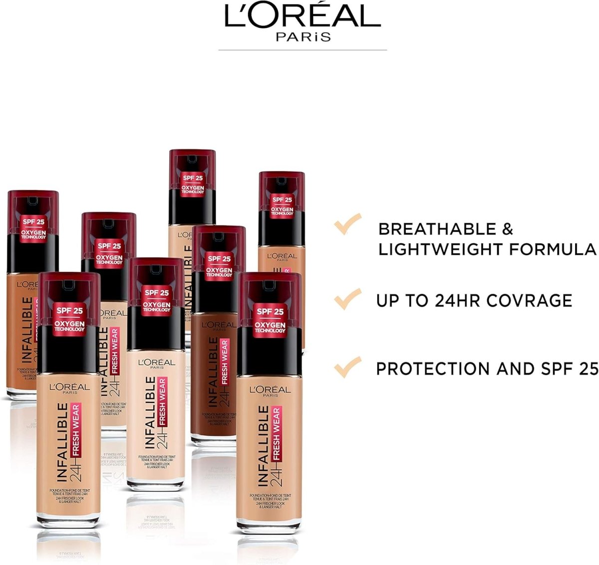 Fond de Teint L'Oréal Paris Infaillible 24H Fresh Wear – Teinte 375 Ambre Profond - BEAUTEPRICE Fond de Teint L'Oréal Paris Infaillible 24H Fresh Wear – Teinte 375 Ambre Profond MAKEUP L'Oréal Paris BEAUTEPRICE