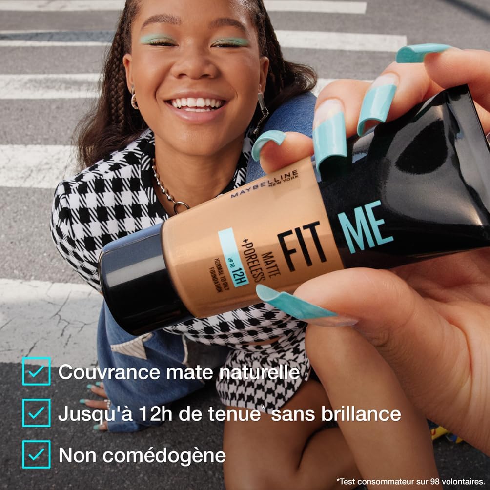Fond de Teint Maybelline Fit Me Matte + Poreless – Teinte 352 Truffle - BEAUTEPRICE Fond de Teint Maybelline Fit Me Matte + Poreless – Teinte 352 Truffle MAKEUP Maybelline NewYork BEAUTEPRICE