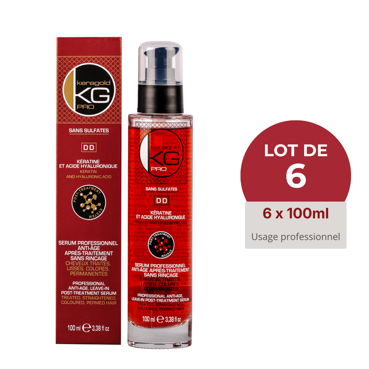 Keragold Colisage De 6 Serum DD - BEAUTEPRICE Keragold Colisage De 6 Serum DD Lot de sérum Keragold KG PRO BEAUTEPRICE
