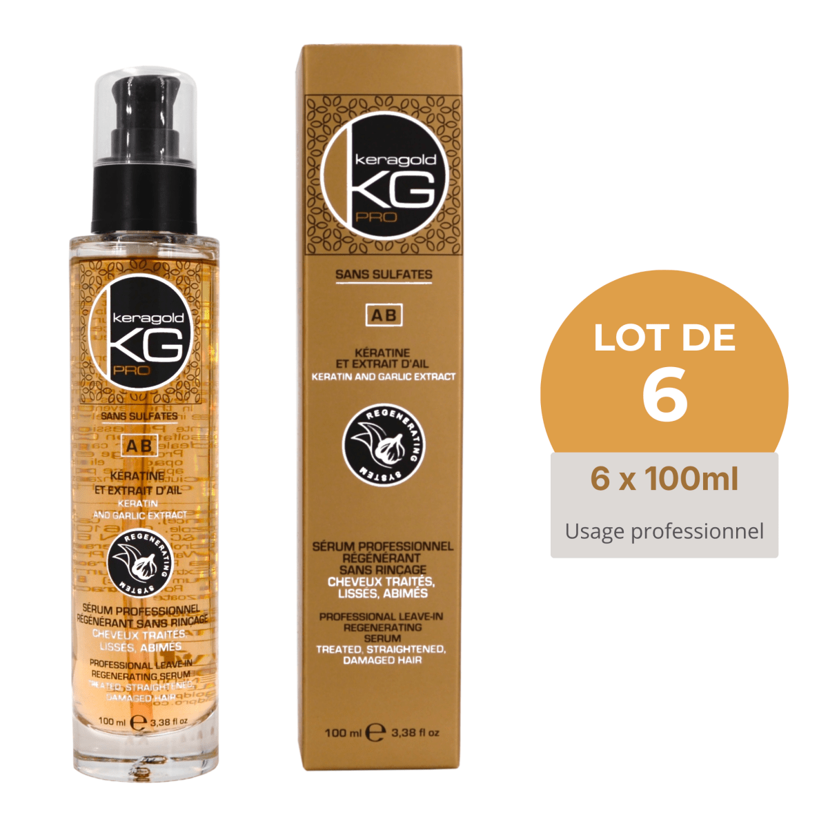 Keragold Colisage de 6 Sérums AB - BEAUTEPRICE Keragold Colisage de 6 Sérums AB Lot de sérum Keragold KG PRO BEAUTEPRICE