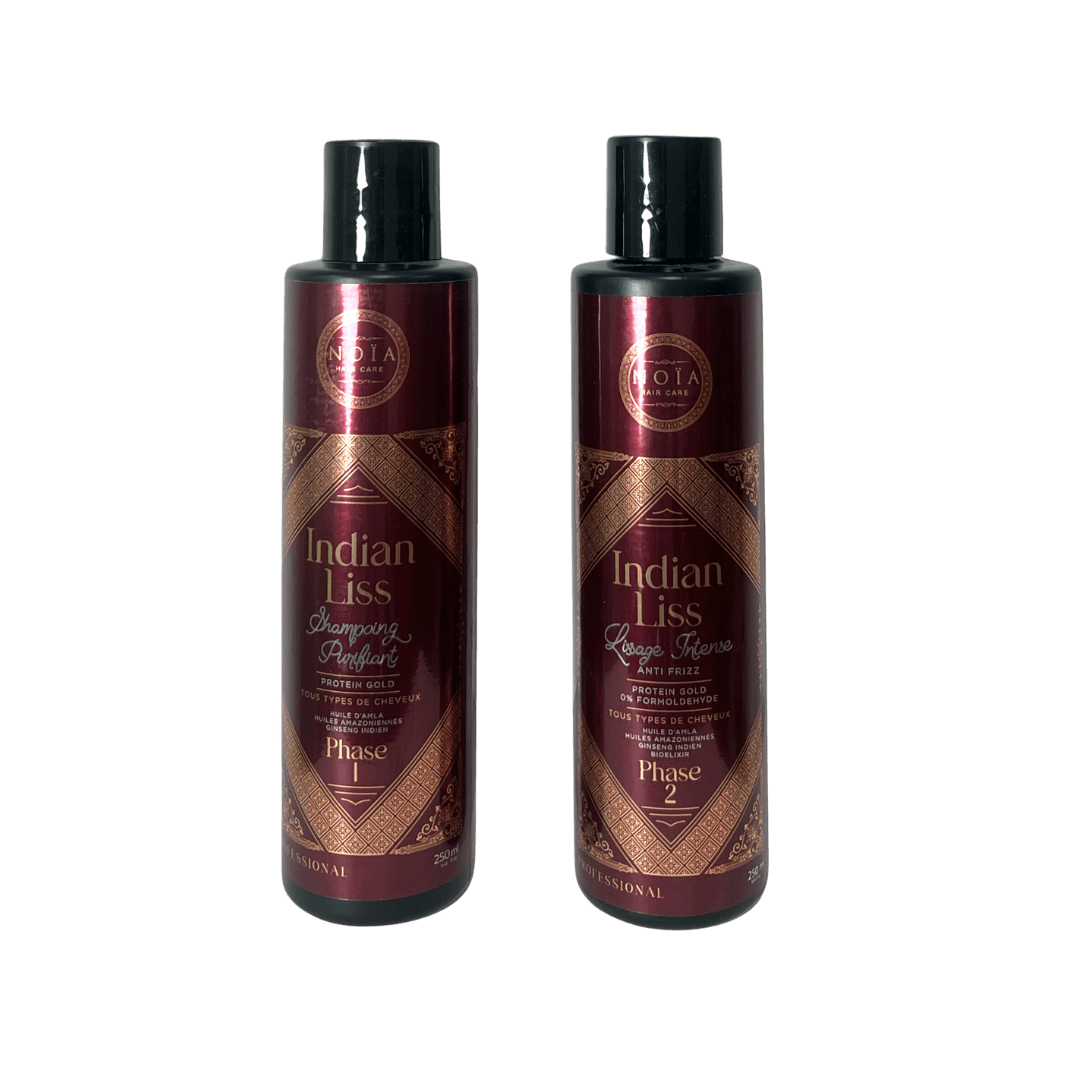 Lissage Indian Liss - Huile d'Amla, Protéine GOLD , 0% FORMOLDEHYDE - 2x250ML - BEAUTEPRICE Lissage Indian Liss - Huile d'Amla, Protéine GOLD , 0% FORMOLDEHYDE - 2x250ML Noiahair FR BEAUTEPRICE