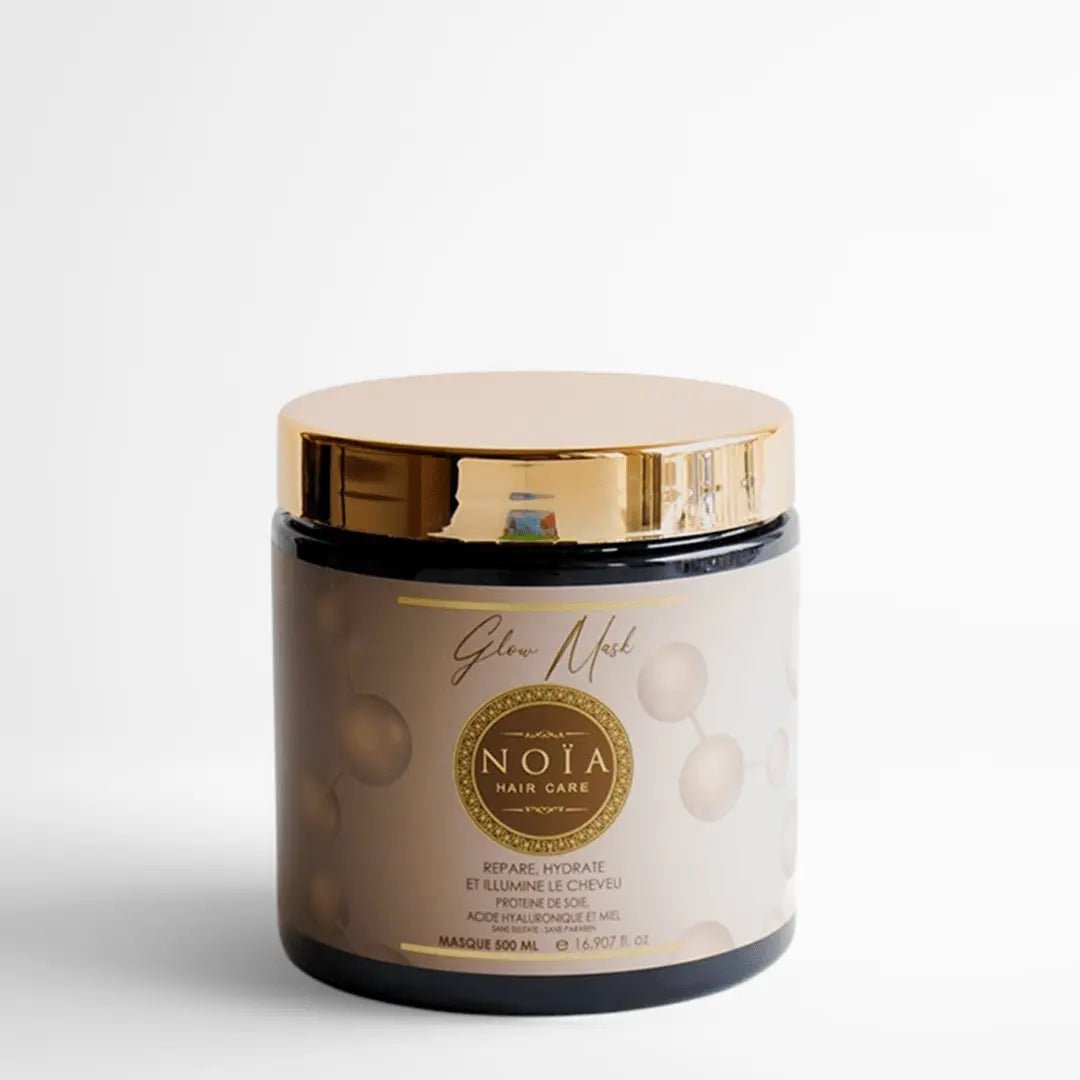 Masque Glow – Protéine de Soie, Miel & AH – Hydratation & Brillance (500 ml) - BEAUTEPRICE Masque Glow – Protéine de Soie, Miel & AH – Hydratation & Brillance (500 ml) masque cheveux Noiahair FR BEAUTEPRICE