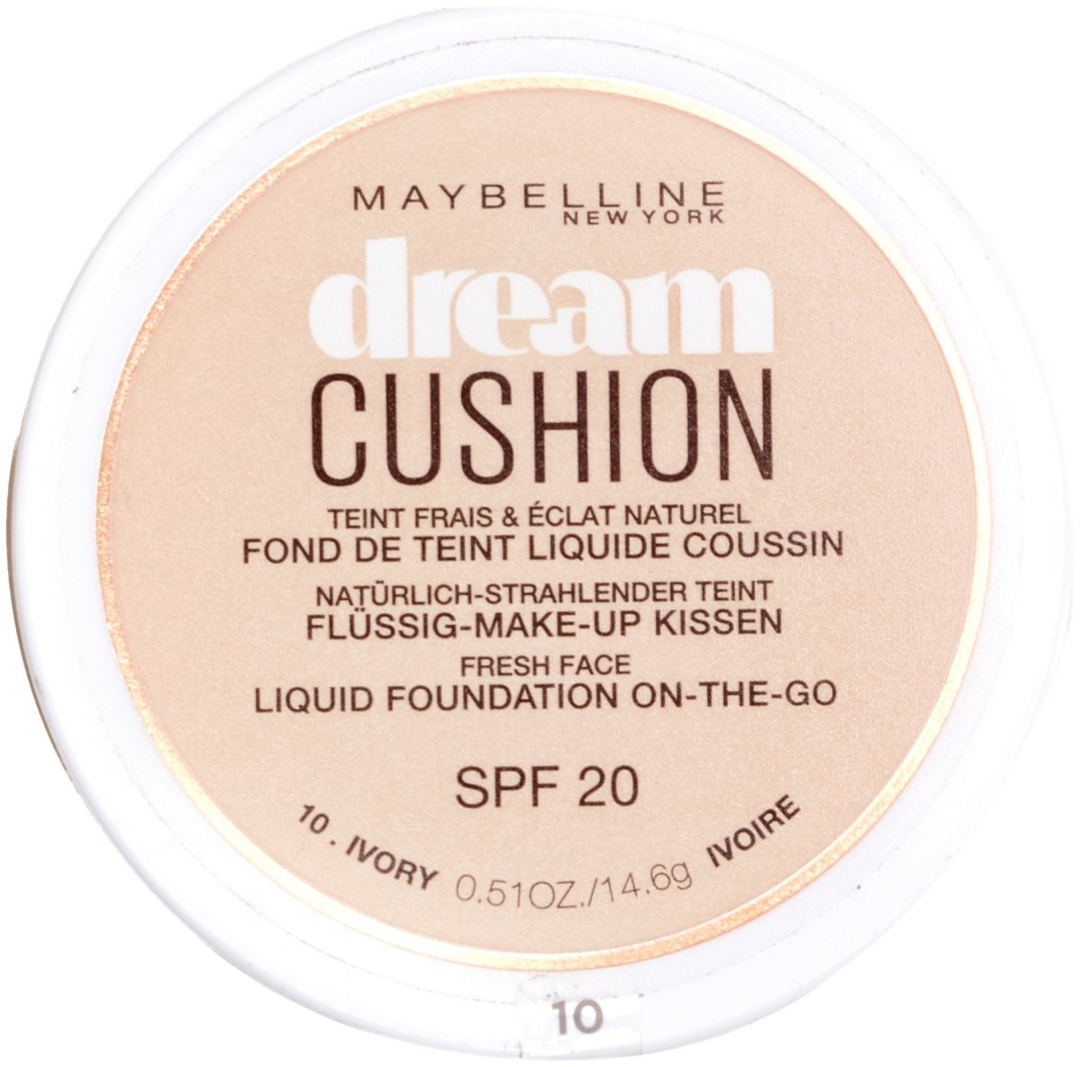Maybelline Dream Cushion Liquid Foundation - 10 Ivory - BEAUTEPRICE Maybelline Dream Cushion Liquid Foundation - 10 Ivory MAKEUP Maybelline NewYork BEAUTEPRICE