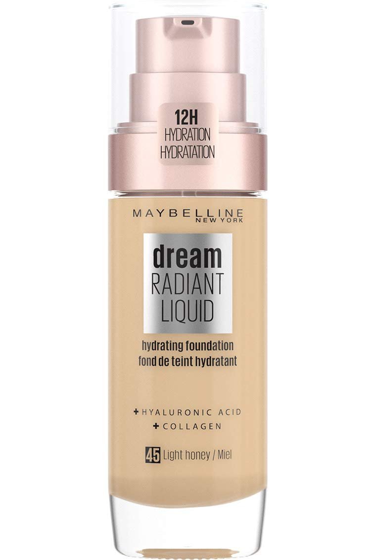 Maybelline Dream Radiant Liquid 30ml (45 Miel) - BEAUTEPRICE Maybelline Dream Radiant Liquid 30ml (45 Miel) Fond de teint Maybelline New York BEAUTEPRICE