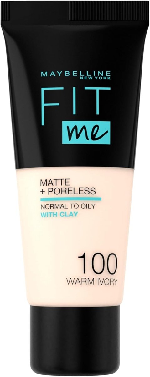 Maybelline Fond de teint Fit Me Matte 100 Warm Ivory - BEAUTEPRICE Maybelline Fond de teint Fit Me Matte 100 Warm Ivory fond de teint Maybelline New York BEAUTEPRICE