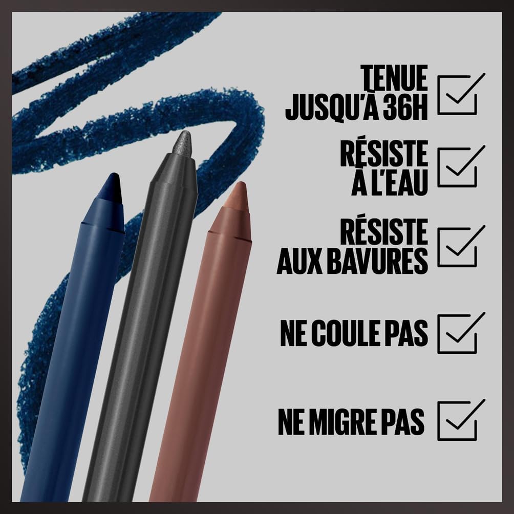 Maybelline New - York - Crayon Gel Effet Tatouage Yeux - Waterproof avec Tenue Extrême jusqu'à 36h - Tattoo Liner - 921 Deep Teal (Bleu) - BEAUTEPRICE Maybelline New - York - Crayon Gel Effet Tatouage Yeux - Waterproof avec Tenue Extrême jusqu'à 36h - Tattoo Liner - 921 Deep Teal (Bleu) MAKEUP Maybelline NewYork BEAUTEPRICE