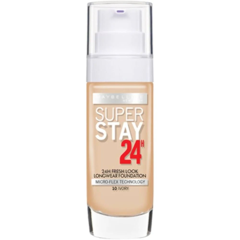 Maybelline Super Stay 24H Longwear Foundation - 10 Ivory - BEAUTEPRICE Maybelline Super Stay 24H Longwear Foundation - 10 Ivory MAKEUP Maybelline NewYork BEAUTEPRICE