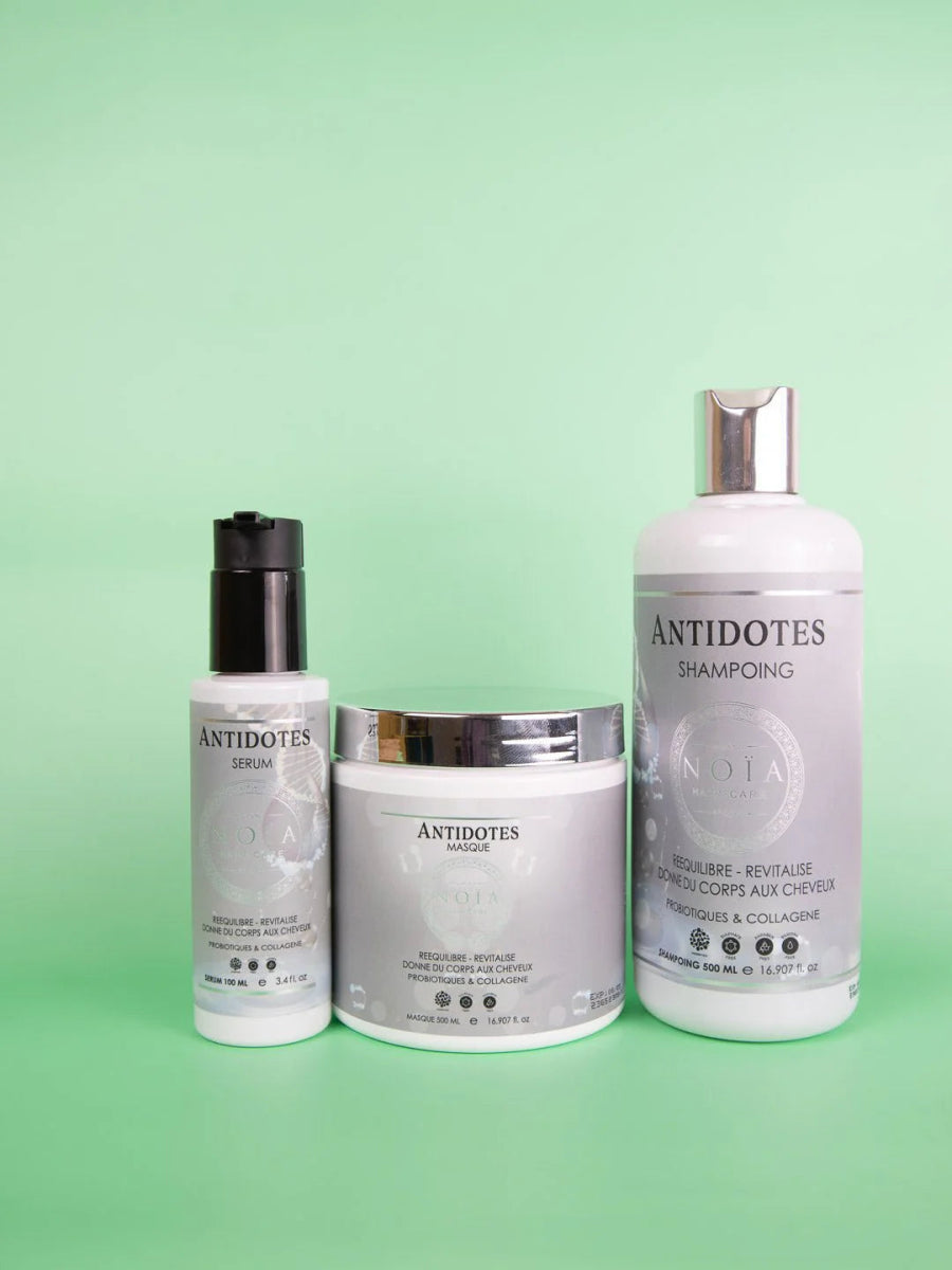 NOÏA HAIR Trio GAMME Antidotes - BEAUTEPRICE NOÏA HAIR Trio GAMME Antidotes shampoing+masque+serum NOÏA HAIR BEAUTEPRICE
