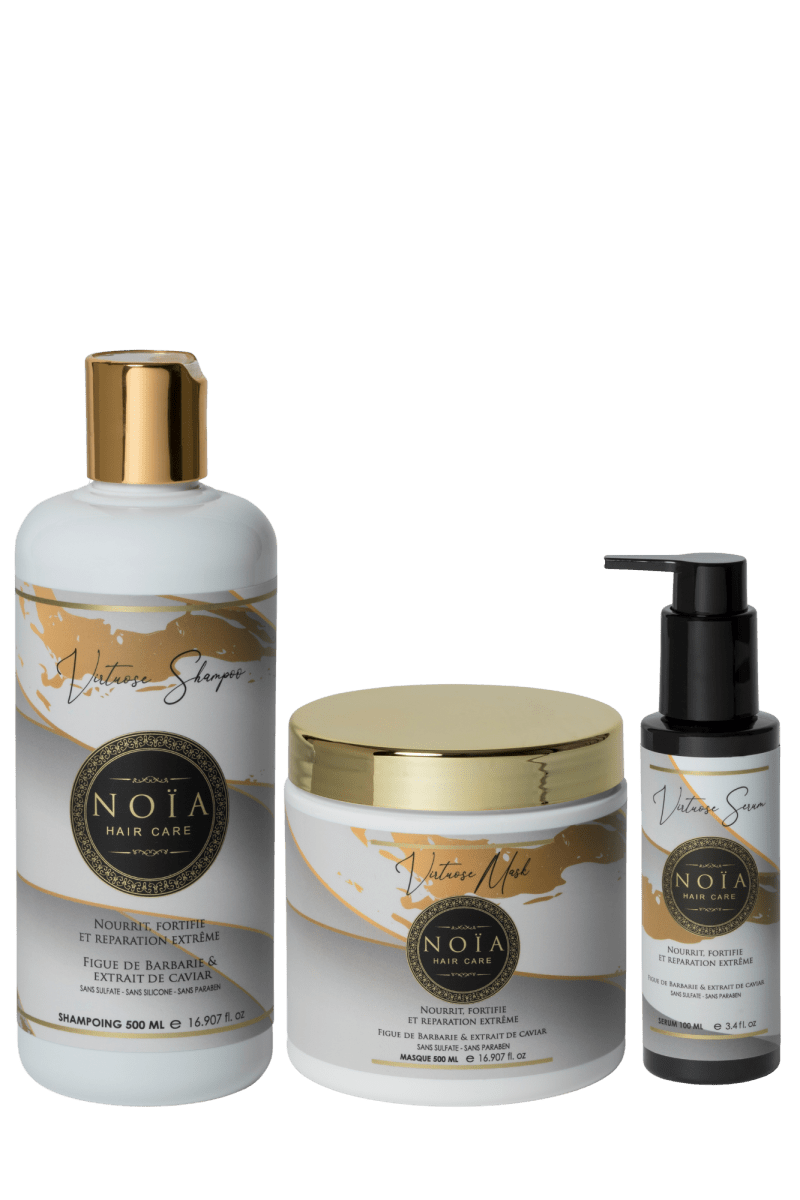 Noïa Hair Trio Gamme Virtuose - BEAUTEPRICE Noïa Hair Trio Gamme Virtuose shampoing+masque+serum NOÏA HAIR BEAUTEPRICE