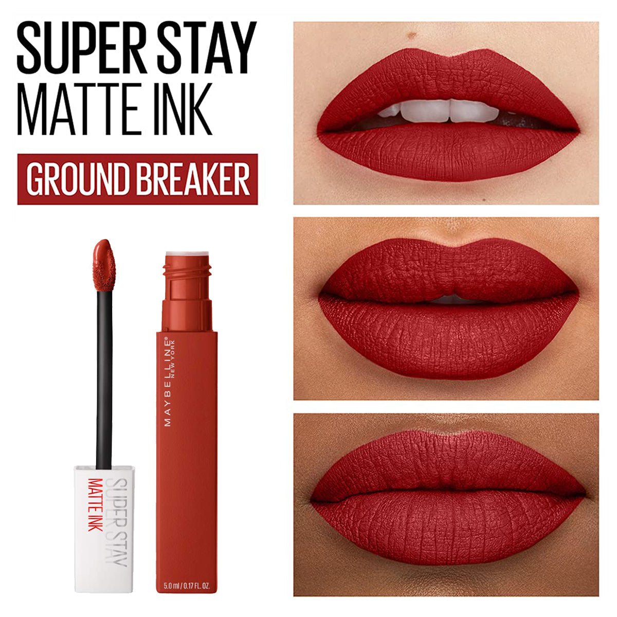Rouge à Lèvres Liquide SuperStay Matte Ink – Teinte 117 Ground - Breaker - BEAUTEPRICE Rouge à Lèvres Liquide SuperStay Matte Ink – Teinte 117 Ground - Breaker BEAUTEPRICE BEAUTEPRICE