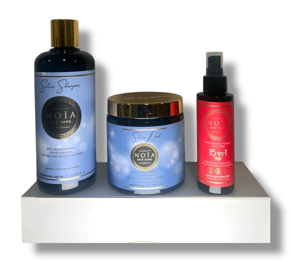 Routine Capillaire TRIO Silver – Anti - Jaunissement & Éclat Froid - BEAUTEPRICE Routine Capillaire TRIO Silver – Anti - Jaunissement & Éclat Froid Routine Capillaire (Trio) Noiahair FR BEAUTEPRICE