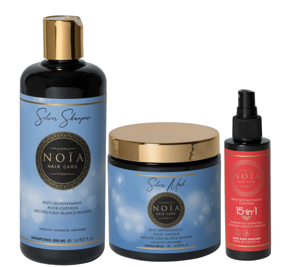 Routine Capillaire TRIO Silver – Anti - Jaunissement & Éclat Froid - BEAUTEPRICE Routine Capillaire TRIO Silver – Anti - Jaunissement & Éclat Froid Routine Capillaire (Trio) Noiahair FR BEAUTEPRICE