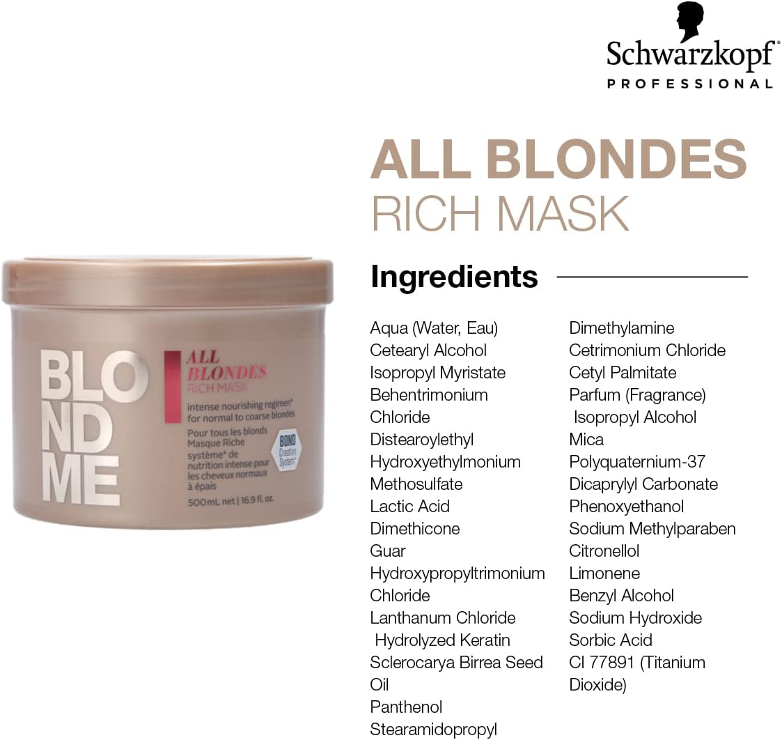 Schwarzkopf Masque riche BlondMe - BEAUTEPRICE Schwarzkopf Masque riche BlondMe masque capillaire Schwarzkopf BEAUTEPRICE