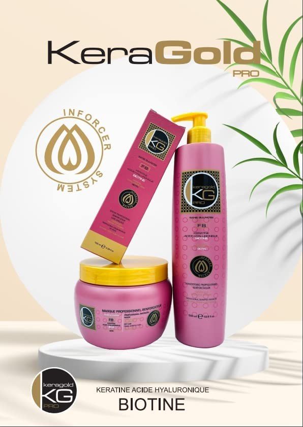 TRIO Shampoing+ Masque+Sérum KERATINE & BIOTINE - BEAUTEPRICE TRIO Shampoing+ Masque+Sérum KERATINE & BIOTINE - KERAGOLD - BEAUTEPRICE