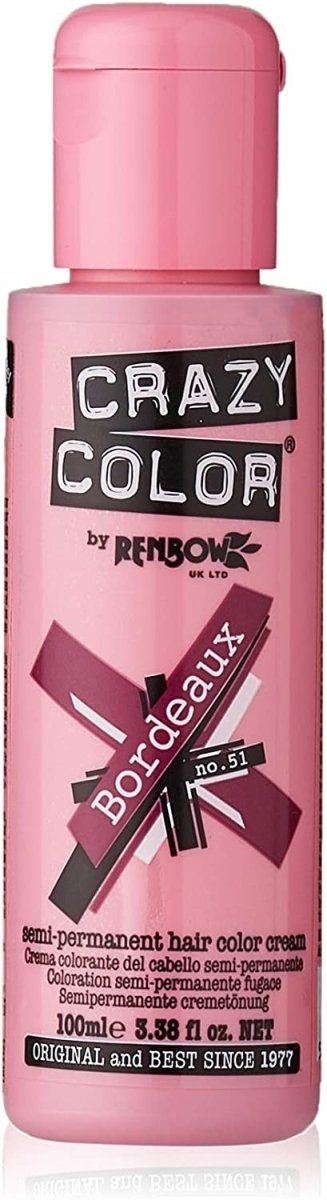 Coloration temporaire Crazy Color Bordeaux 51 - BEAUTEPRICE Coloration temporaire Crazy Color Bordeaux 51 Crazy Color BEAUTEPRICE