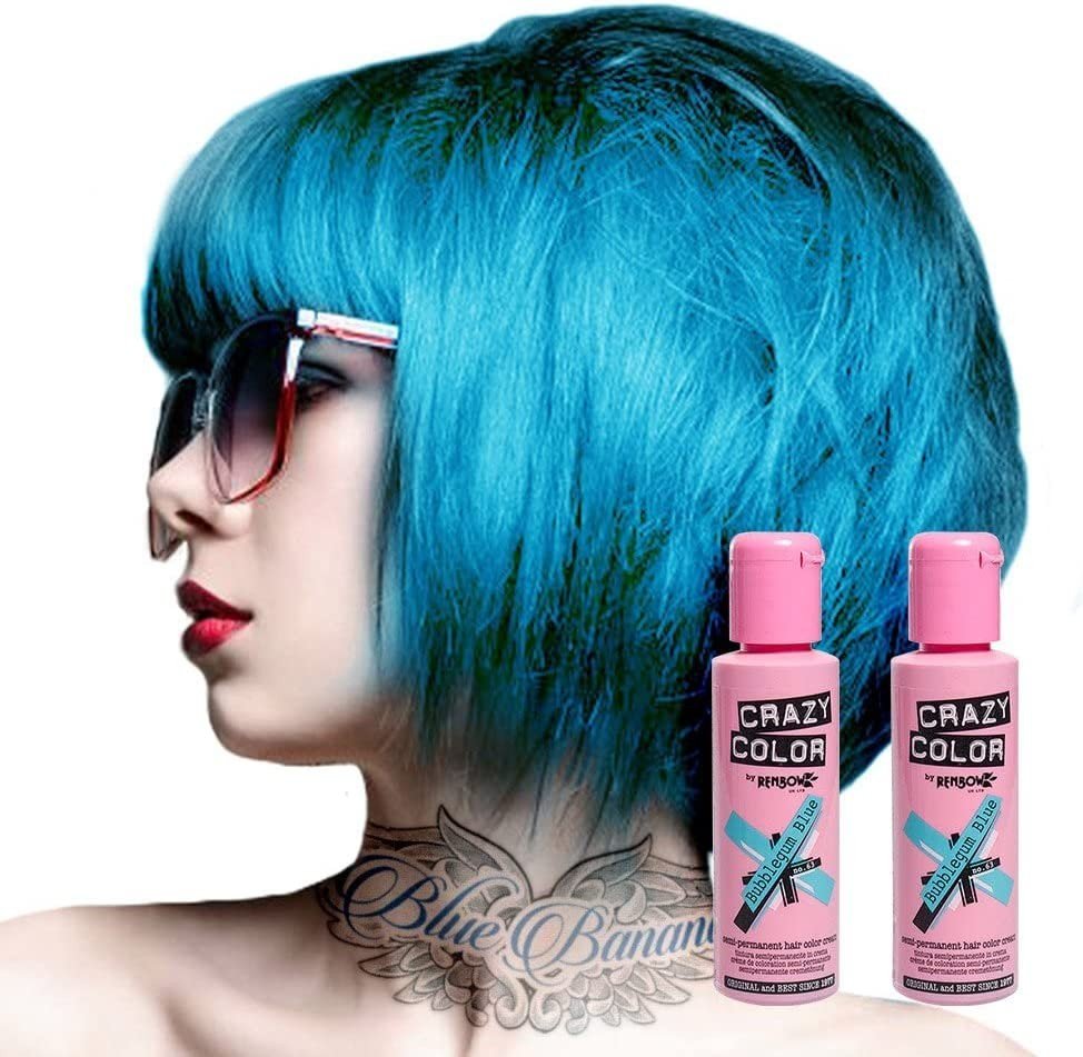 Coloration temporaire Crazy Color Bubblegum blue 63 - BEAUTEPRICE Coloration temporaire Crazy Color Bubblegum blue 63 Crazy Color BEAUTEPRICE