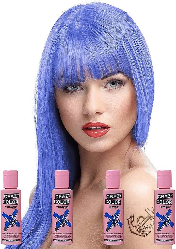Coloration temporaire Crazy Color Lilac 55 - BEAUTEPRICE Coloration temporaire Crazy Color Lilac 55 Crazy Color BEAUTEPRICE