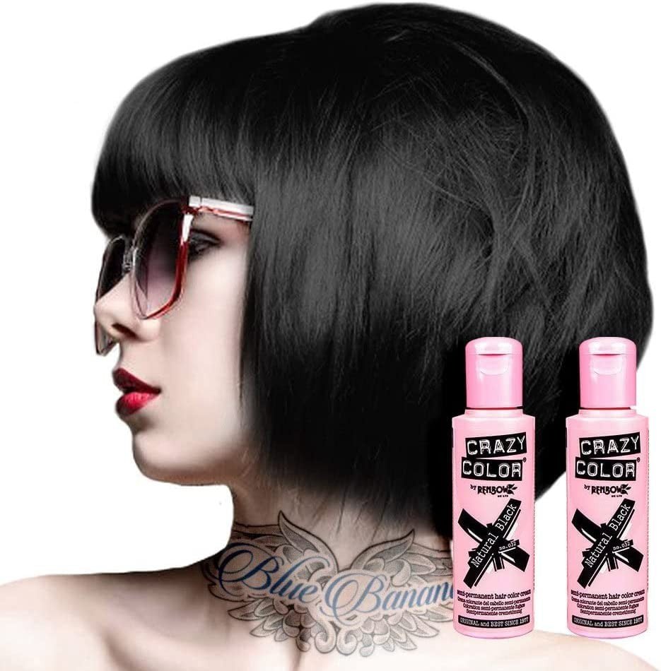 Coloration temporaire Crazy Color Natural black 032 - BEAUTEPRICE Coloration temporaire Crazy Color Natural black 032 Crazy Color BEAUTEPRICE