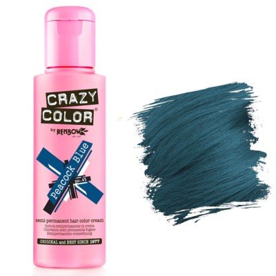 Coloration temporaire Crazy Color Peacock blue 45 - BEAUTEPRICE Coloration temporaire Crazy Color Peacock blue 45 Crazy Color BEAUTEPRICE