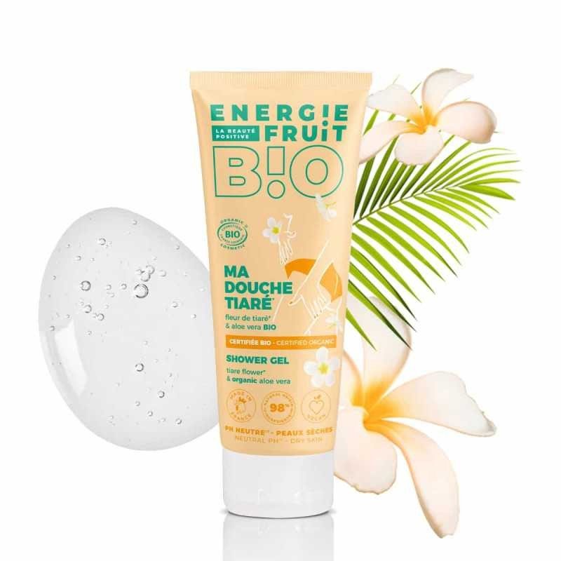 Gel Douche certifiée BIO PH neutre Fleur de Tiaré & Aloe Vera bio - BEAUTEPRICE Gel Douche certifiée BIO PH neutre Fleur de Tiaré & Aloe Vera bio Energy Fruit BEAUTEPRICE