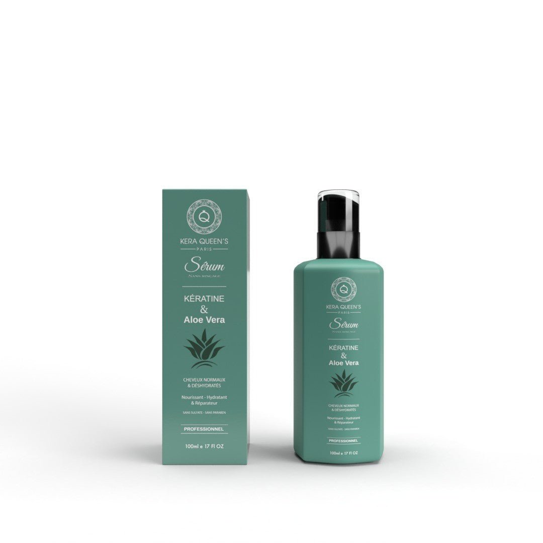 Kera Queen's Sérum nourrissant & réparateur  Kératine & aloe vera  Cheveux normaux & déshydratés  100 ml - BEAUTEPRICE Kera Queen's Sérum nourrissant & réparateur  Kératine & aloe vera  Cheveux normaux & déshydratés  100 ml - KERA QUEEN'S - BEAUTEPRICE