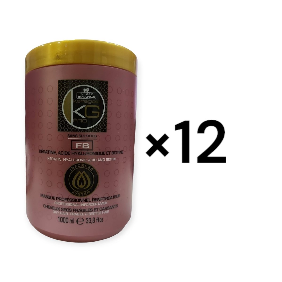 Keragold Colisage de 12 Masque FB KERATINE&BIOTINE 1l - BEAUTEPRICE Keragold Colisage de 12 Masque FB KERATINE&BIOTINE 1l - KERAGOLD - BEAUTEPRICE