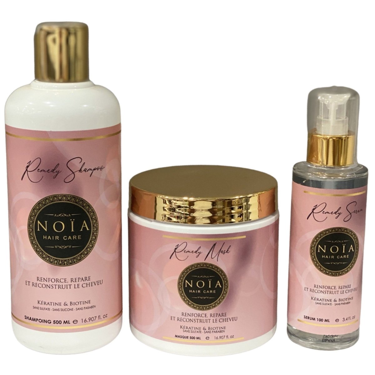 Offre découverte - TRIO Gamme Remedy - Kératine & Biotine - NOÏA HAIR