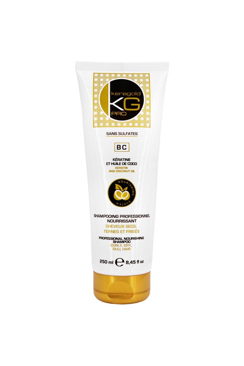 KERAGOLD PRO Shampoing sans Sulfates à la Kératine & Huile de coco 250ml