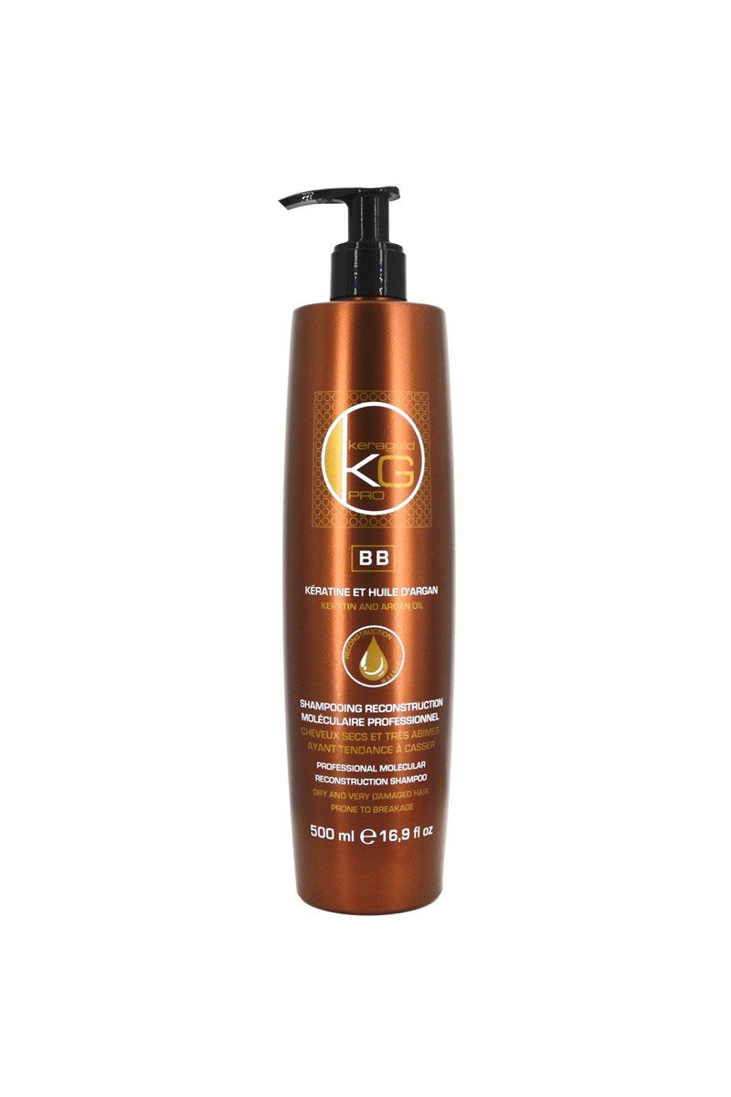 SHAMPOOING DE RECONSTRUCTION MOLECULAIRE KERATINE ET ARGAN BB 500ML