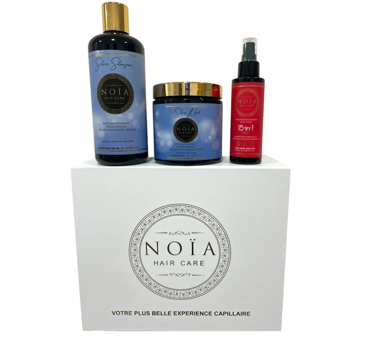 Coffret Cadeau TRIO Silver – Anti - Jaunissement & Éclat Froid - BEAUTEPRICE Coffret Cadeau TRIO Silver – Anti - Jaunissement & Éclat Froid pack soins cheveux Noiahair FR BEAUTEPRICE
