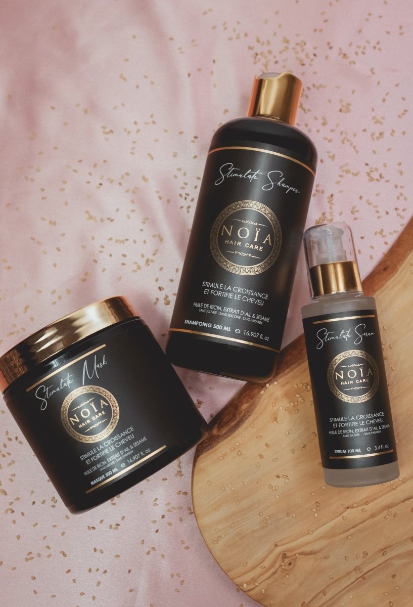 Coffret Cadeau TRIO Stimulate – Ricin, Ail & Sésame – Pousse & Fortification - BEAUTEPRICE Coffret Cadeau TRIO Stimulate – Ricin, Ail & Sésame – Pousse & Fortification pack soins cheveux Noiahair FR BEAUTEPRICE