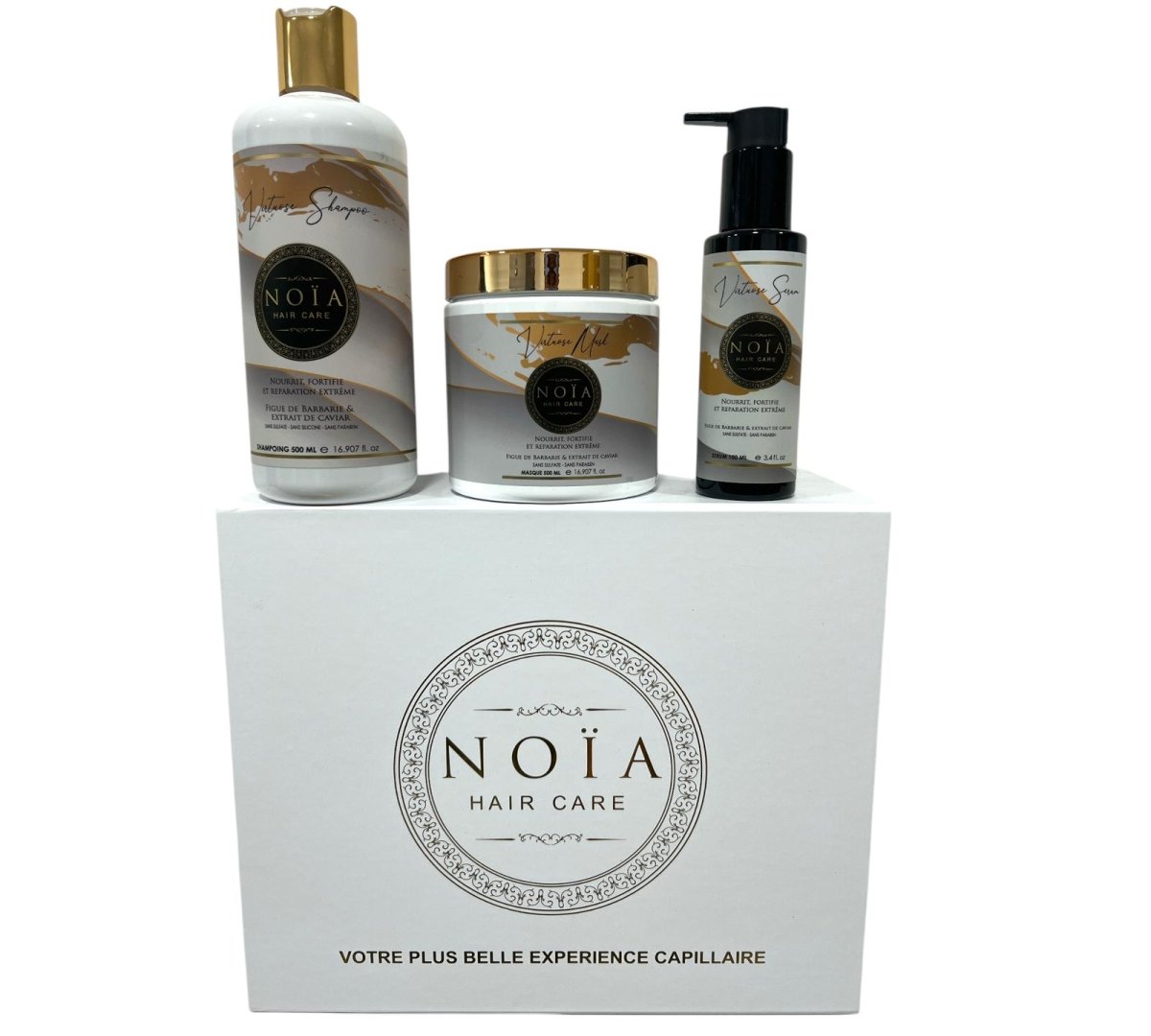 Coffret Cadeau TRIO Virtuose – Figue de Barbarie & Caviar – Réparation & Nutrition - BEAUTEPRICE Coffret Cadeau TRIO Virtuose – Figue de Barbarie & Caviar – Réparation & Nutrition pack soins cheveux Noiahair FR BEAUTEPRICE