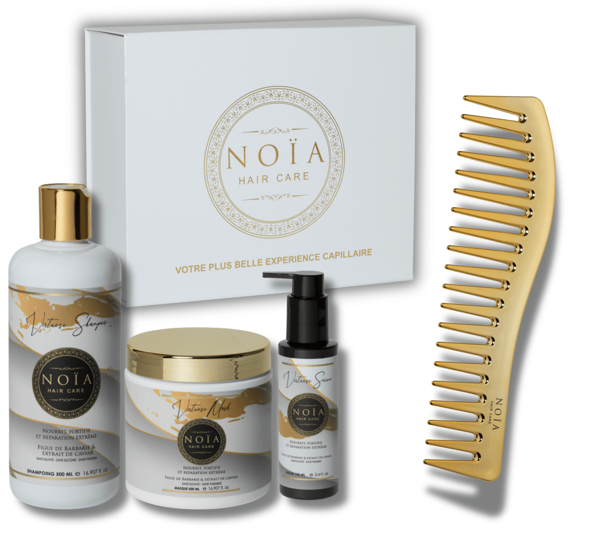 Coffret Cadeau TRIO Virtuose – Figue de Barbarie & Caviar – Réparation & Nutrition - BEAUTEPRICE Coffret Cadeau TRIO Virtuose – Figue de Barbarie & Caviar – Réparation & Nutrition pack soins cheveux Noiahair FR BEAUTEPRICE