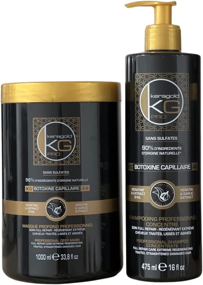 DUO SHAMPOING + MASQUE BOTOXINE KERATINE & EXTRAIT D'AIL - BEAUTEPRICE DUO SHAMPOING + MASQUE BOTOXINE KERATINE & EXTRAIT D'AIL duo shampoing+masque - KERAGOLD - BEAUTEPRICE