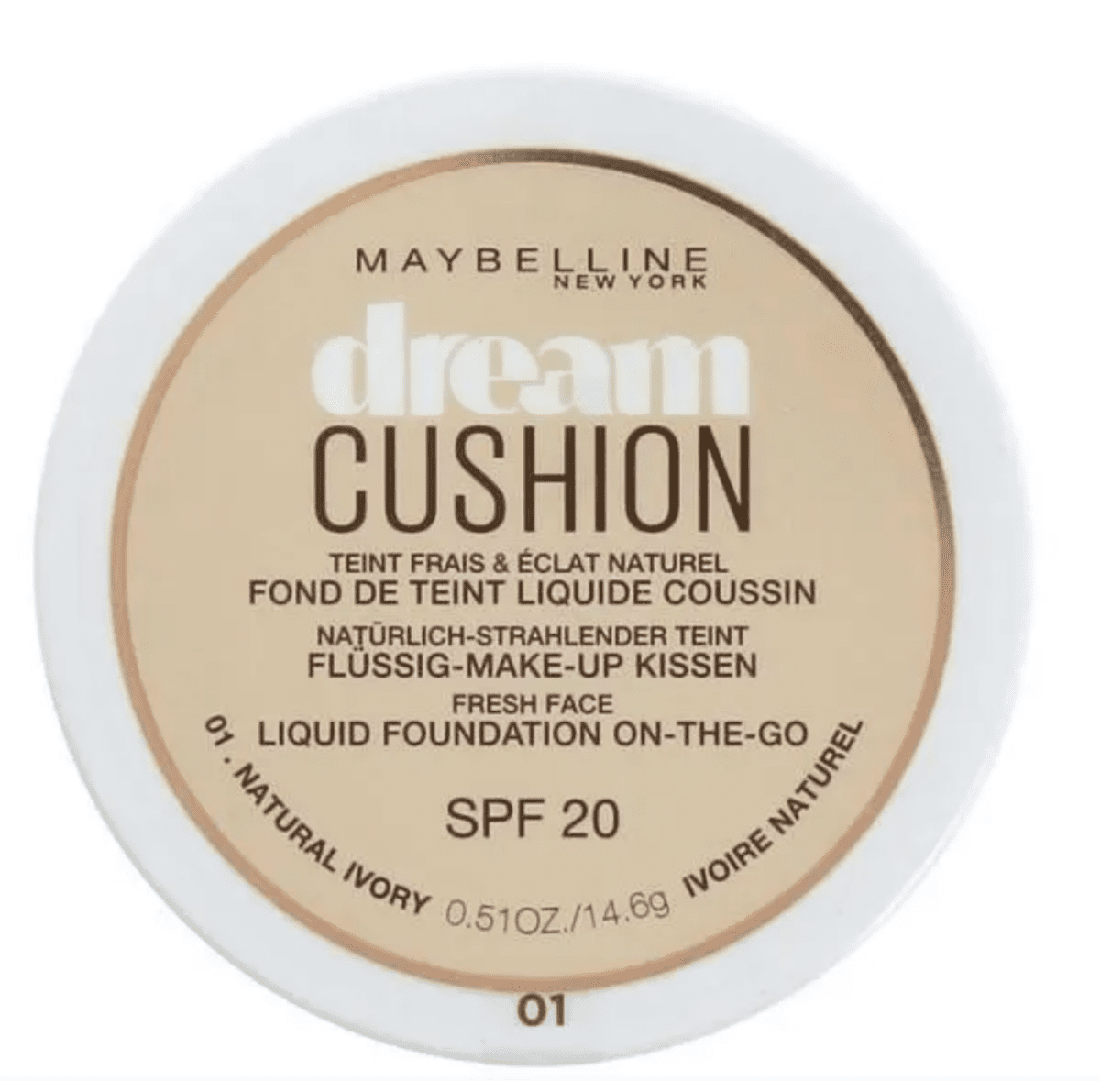Fond de Teint Liquide – Maybelline Dream Cushion – Teinte 01 Natural Ivory - BEAUTEPRICE Fond de Teint Liquide – Maybelline Dream Cushion – Teinte 01 Natural Ivory Fond de teint Maybelline New York BEAUTEPRICE
