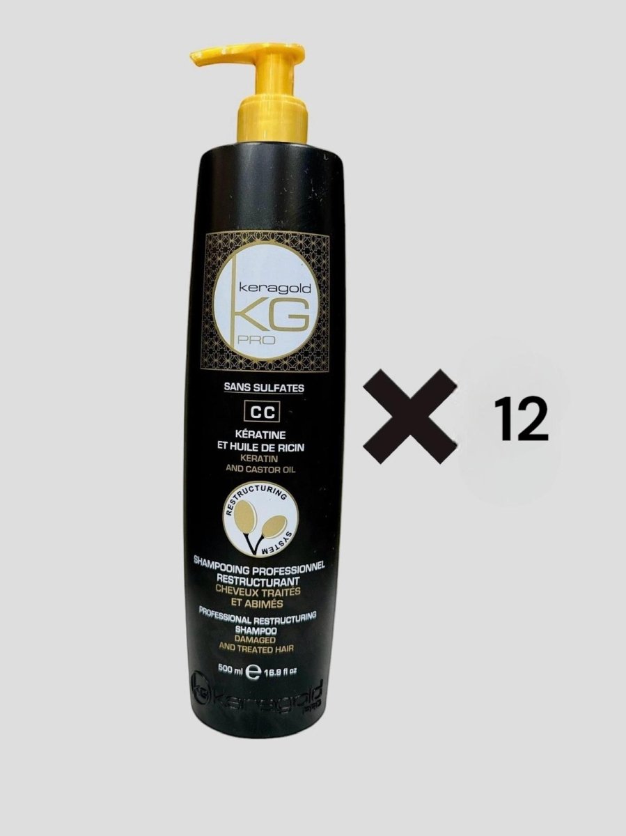 Keragold Colisage de 12 Shampoing KERATINE & HUILE DE RICIN 500ml - BEAUTEPRICE Keragold Colisage de 12 Shampoing KERATINE & HUILE DE RICIN 500ml shampoing - KERAGOLD - BEAUTEPRICE