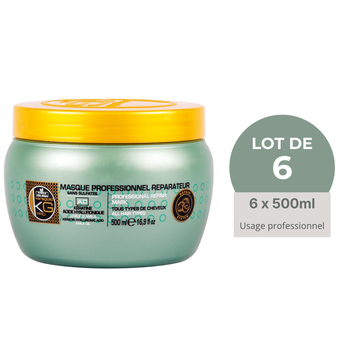Keragold Colisage de 6 Masque KERATINE & AMLA AC - BEAUTEPRICE Keragold Colisage de 6 Masque KERATINE & AMLA AC Lot de masque Keragold KG PRO BEAUTEPRICE