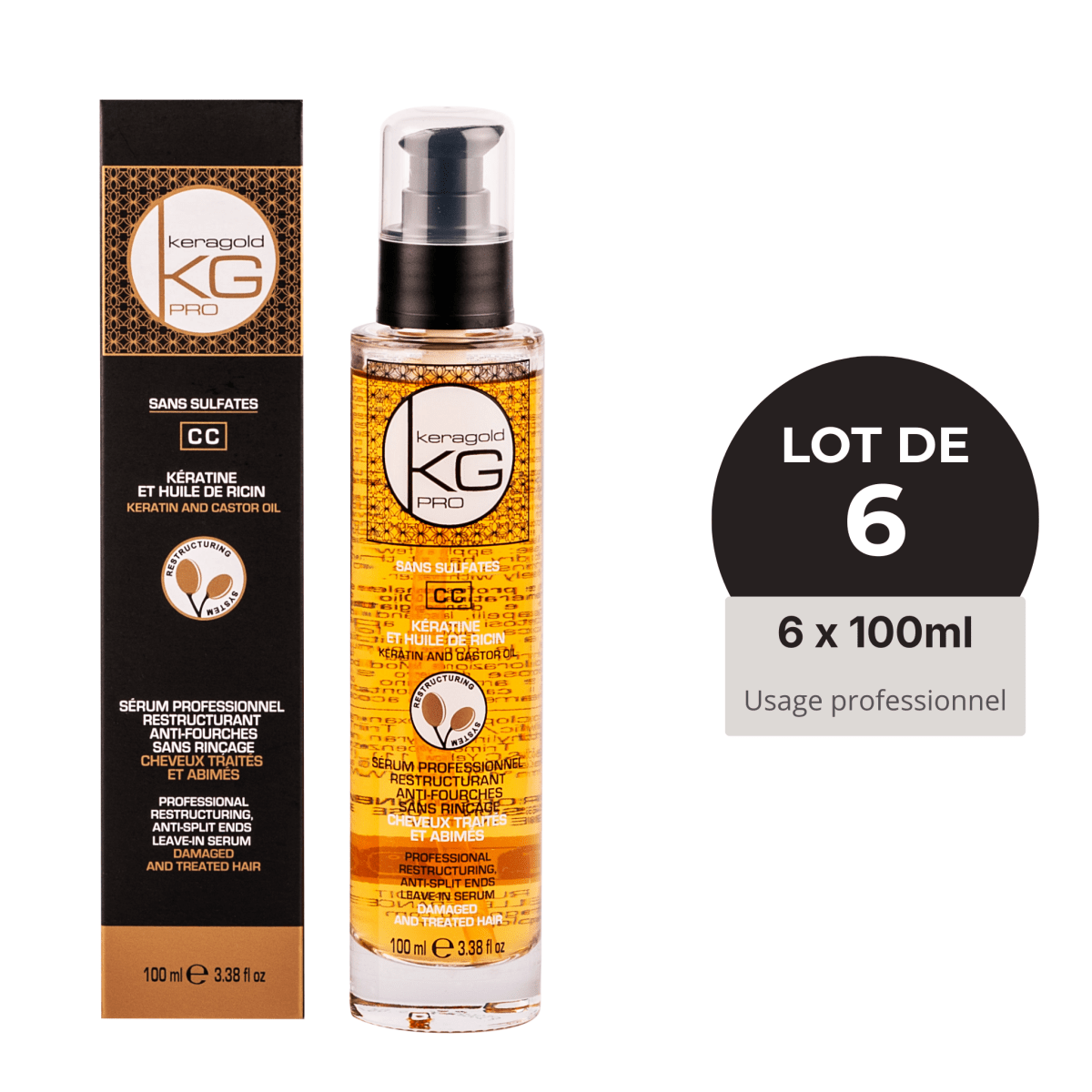 Keragold Colisage de 6 Sérums CC - BEAUTEPRICE Keragold Colisage de 6 Sérums CC Lot de sérum Keragold KG PRO BEAUTEPRICE