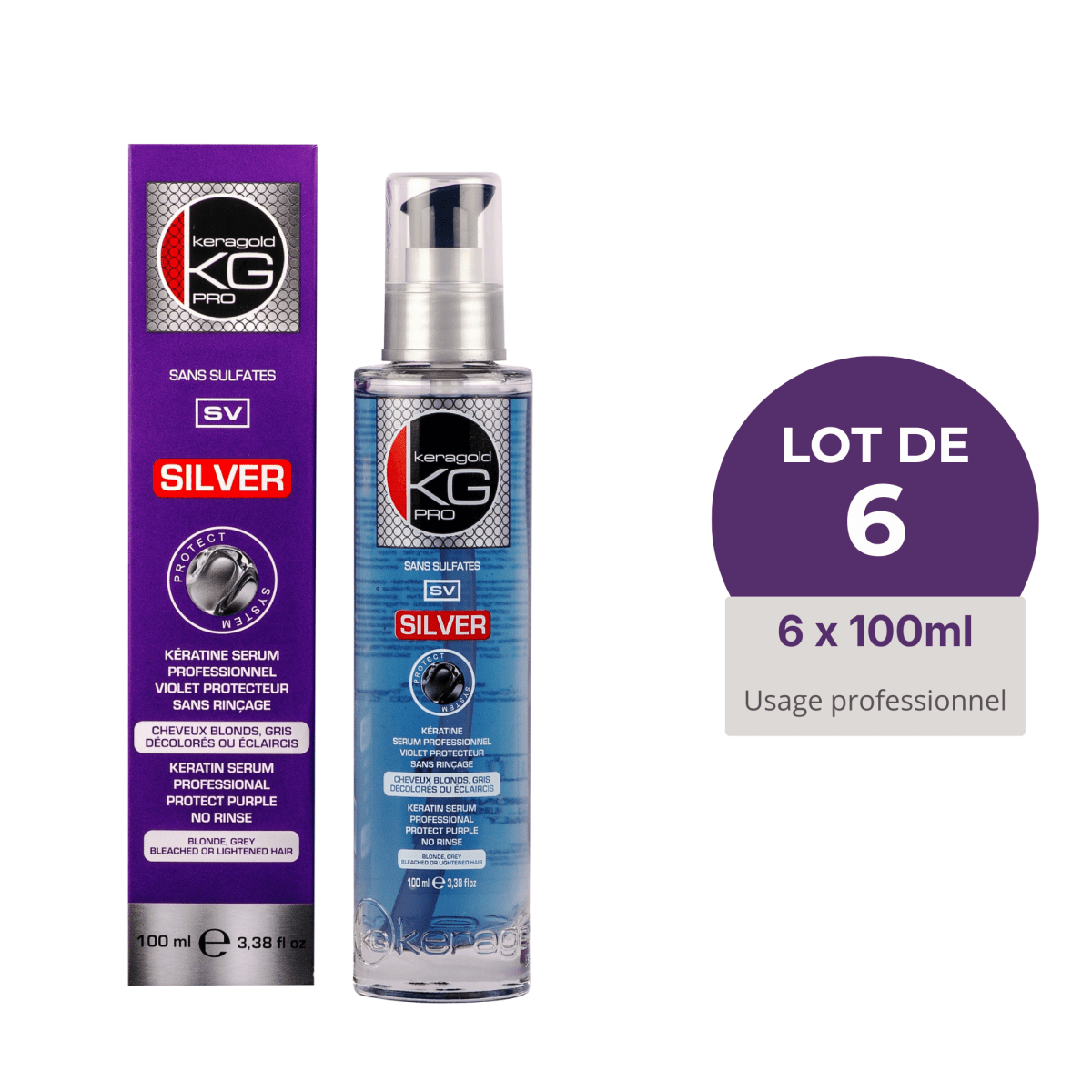 Keragold Colisage de 6 Sérums SV - BEAUTEPRICE Keragold Colisage de 6 Sérums SV Lot de sérum Keragold KG PRO BEAUTEPRICE