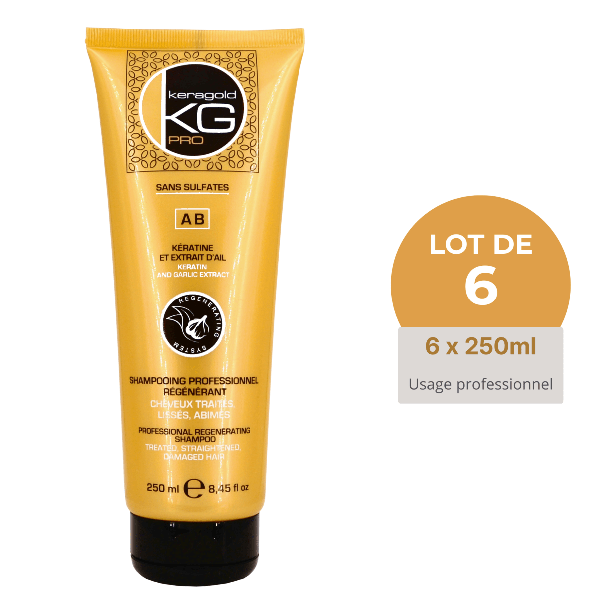 Keragold Colisage de 6 Shampoings AB - 250ml - BEAUTEPRICE Keragold Colisage de 6 Shampoings AB - 250ml Lot de shampoing Keragold KG PRO BEAUTEPRICE