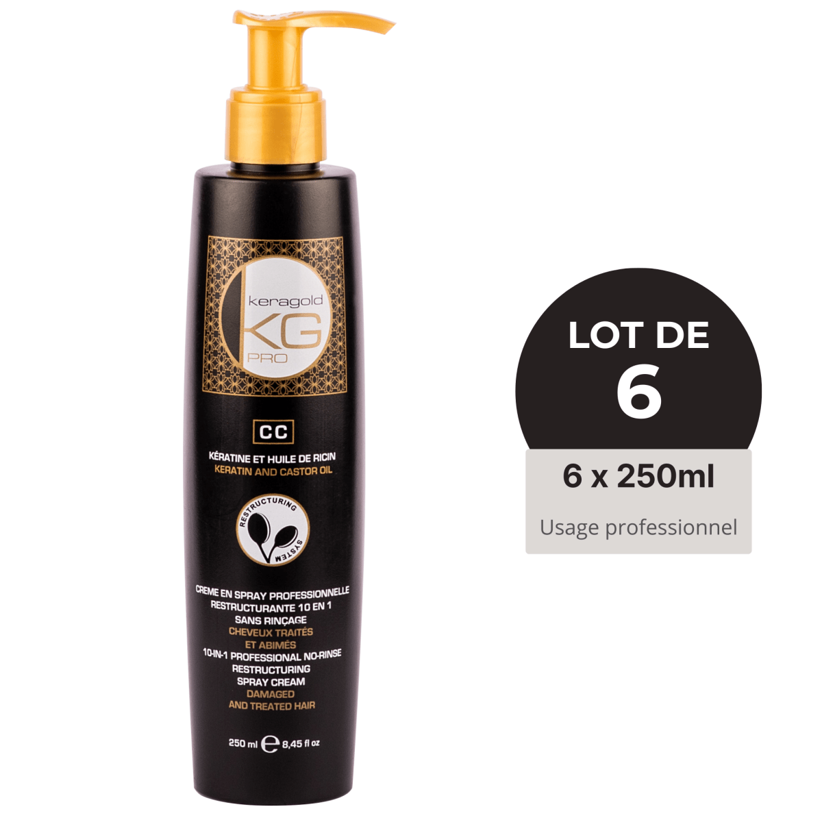 Keragold Soin Crème Professionnelle CC 250ml – Colissage x6 - BEAUTEPRICE Keragold Soin Crème Professionnelle CC 250ml – Colissage x6 Lot de crème Keragold KG PRO BEAUTEPRICE