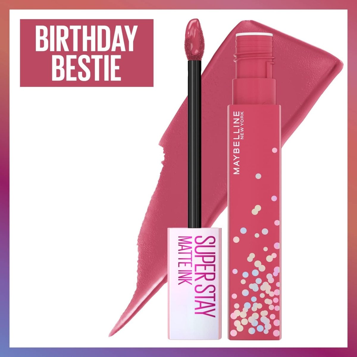 Maybelline Rouge à lèvres SuperStay Matte Ink 395 Birthday Bestie - BEAUTEPRICE Maybelline Rouge à lèvres SuperStay Matte Ink 395 Birthday Bestie rouge à levres - Gemey Maybelline - BEAUTEPRICE