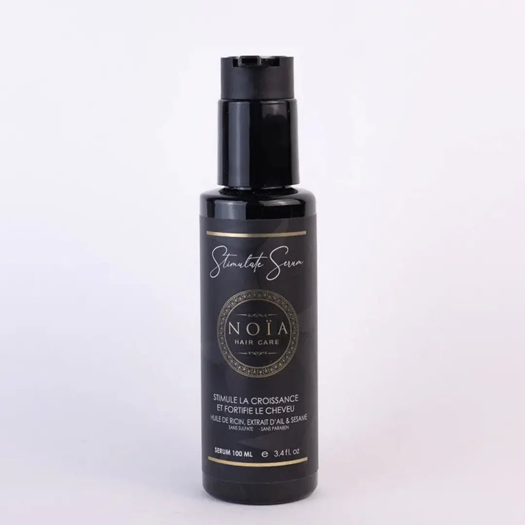 Sérum Stimulate – Ricin, Ail & Sésame – Pousse & Fortification (100 ml) - BEAUTEPRICE Sérum Stimulate – Ricin, Ail & Sésame – Pousse & Fortification (100 ml) serum cheveux Noiahair FR BEAUTEPRICE