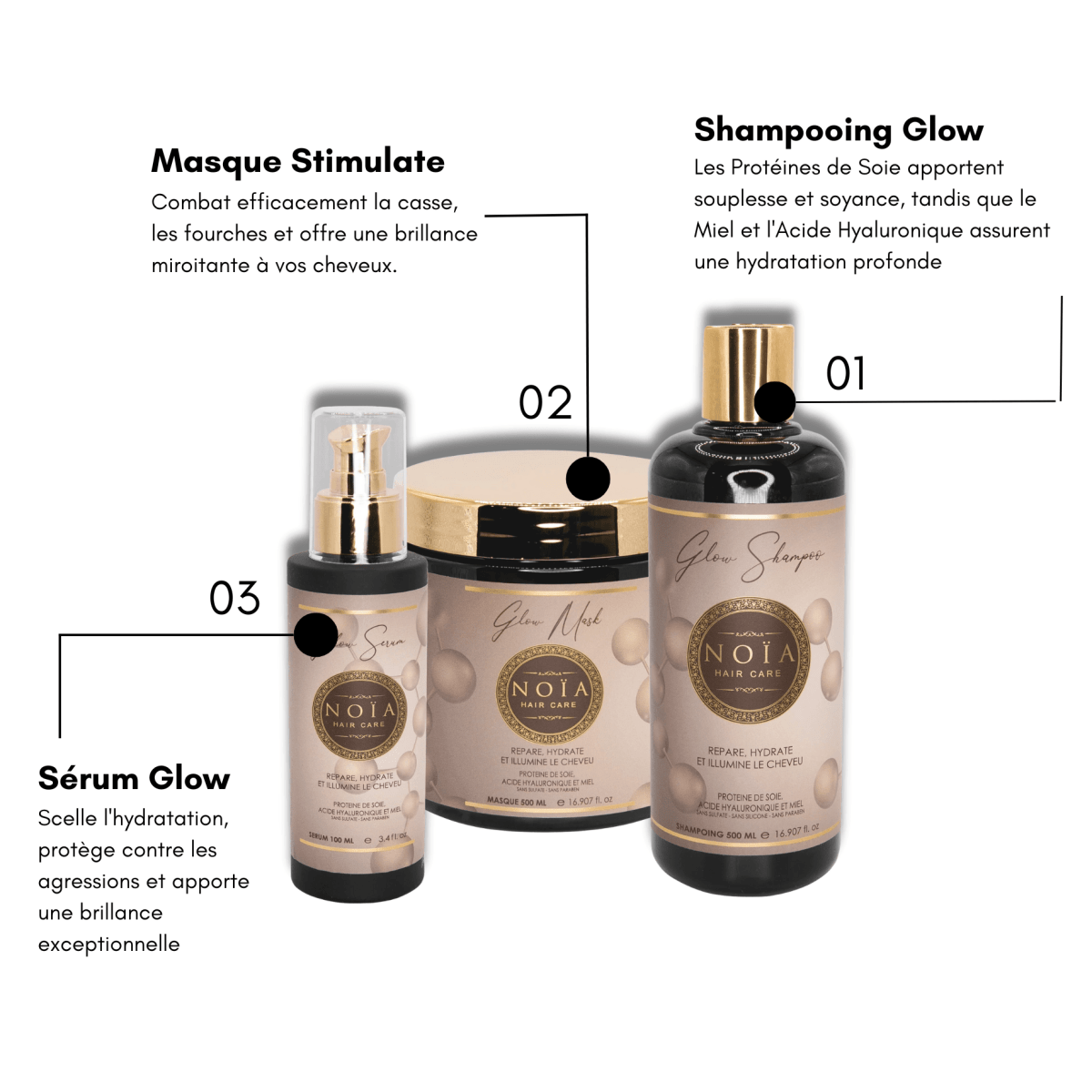 Shampoing Glow – Protéine de Soie, Miel & AH – Hydratation & Éclat (1L) - BEAUTEPRICE Shampoing Glow – Protéine de Soie, Miel & AH – Hydratation & Éclat (1L) Shampoing Noiahair FR BEAUTEPRICE
